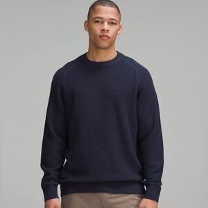Lululemon Textured Knit Classic-Fit Crewneck Sweater - Heathered Classic Navy